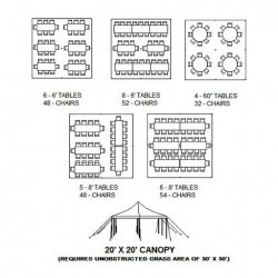 20' x 20' Pole Tent