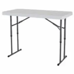 4' White Rectangle Folding Table