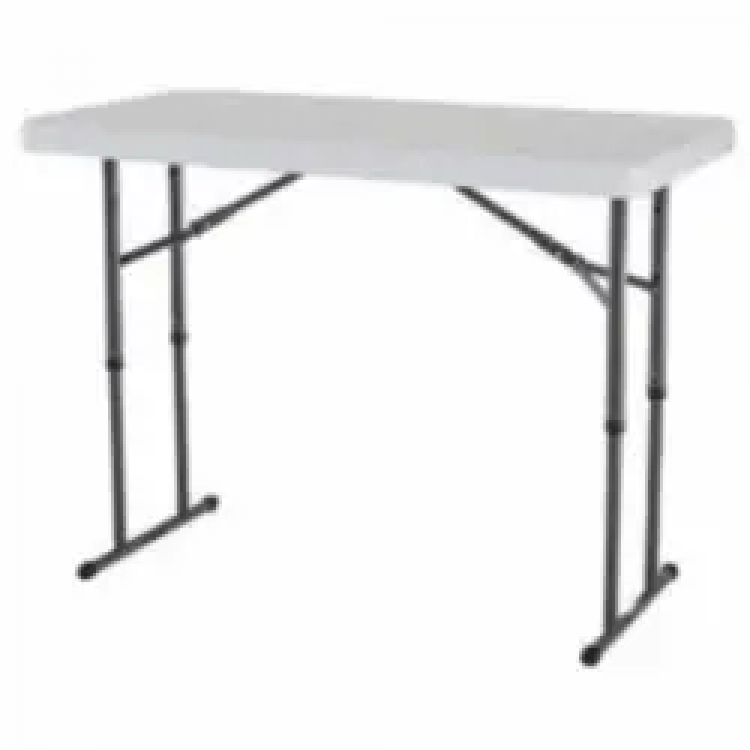 4' White Rectangle Folding Table