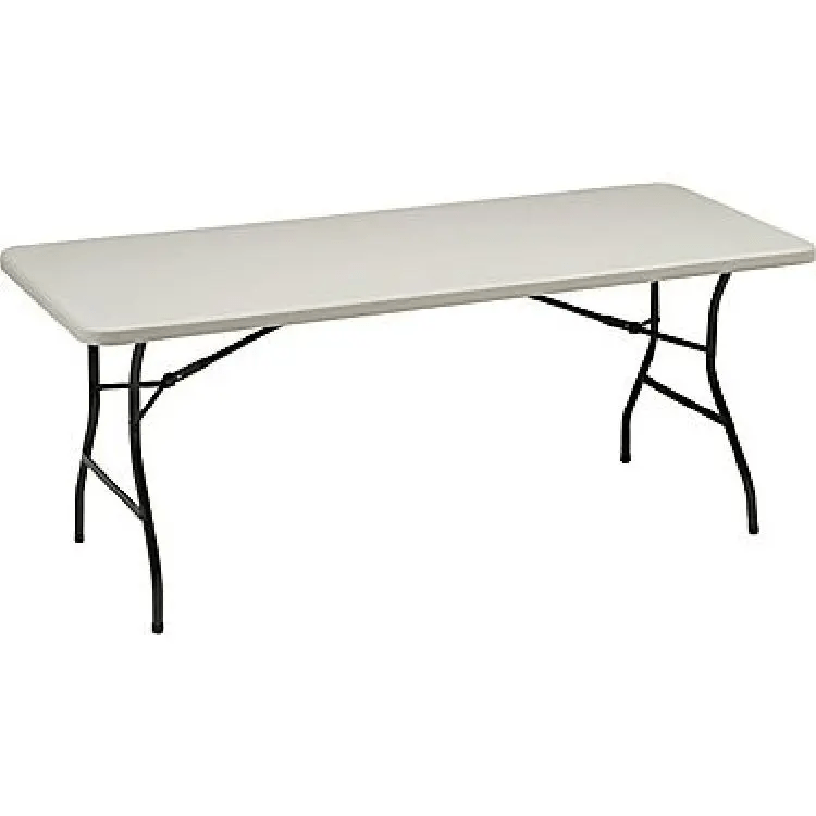 6' White Rectangle Folding Table