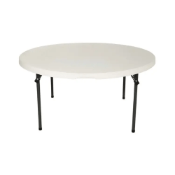 60 White Round Folding Table