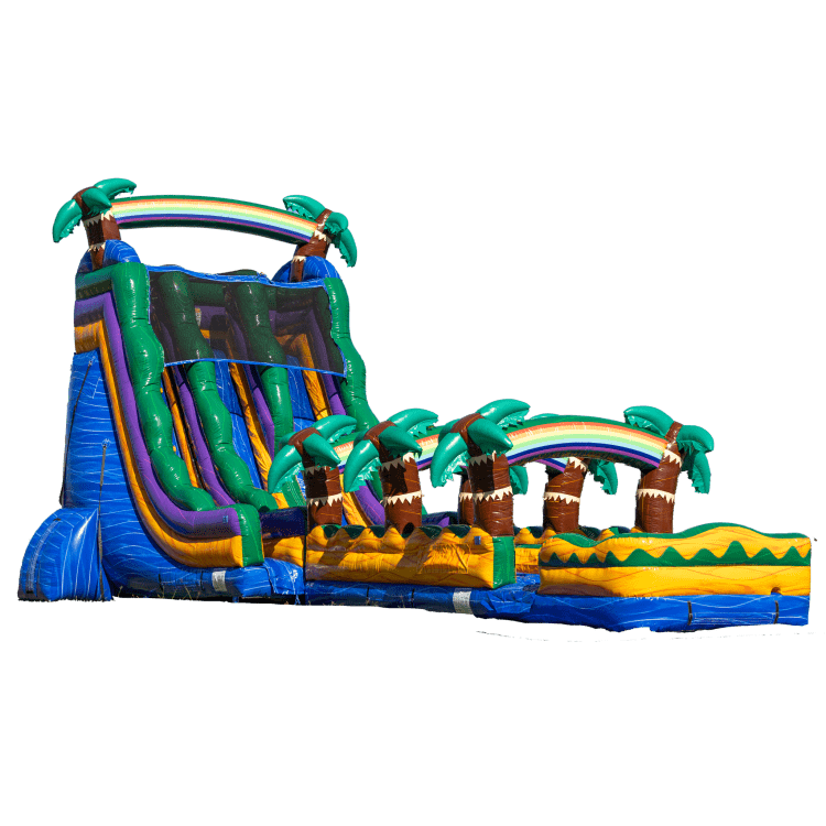 24' Palm Rush Double Lane w/ Slip & Slide