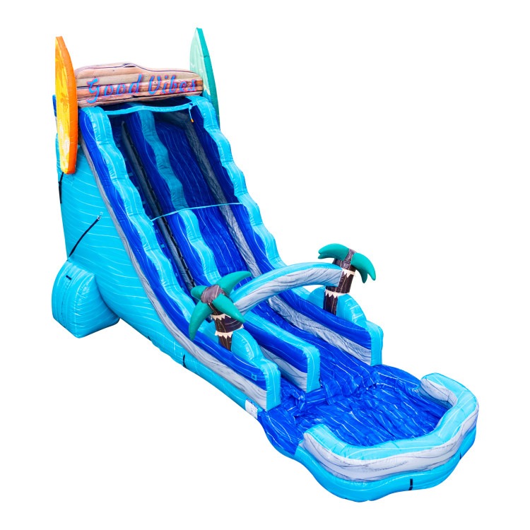24' Good Vibes Single Lane Wet/Dry Slide